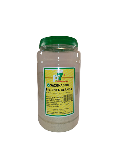 PIMIENTA BLANCA MOLIDA  820 GR. SAZONADOR