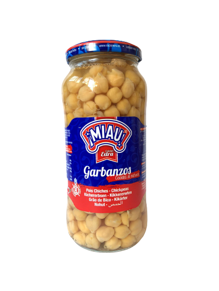 GARBANZO COCIDO "MIAU" 580 GRS.