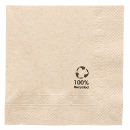 Servilleta ecolabel 2 capas 15 G/M2 20x20cm natural tissue reciclado (4.800UDS.)