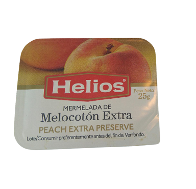 MERMELADA MELOCOTON "HELIOS" 25GR C/80 UDS.