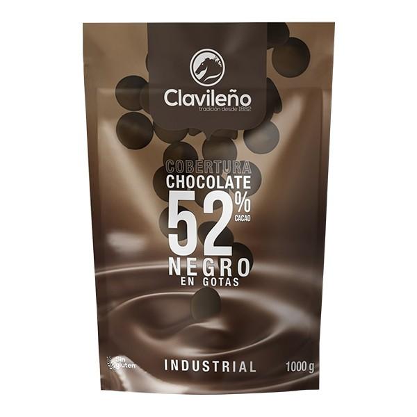COBERTURA CHOCOLATE NEGRO 52% "CLAVILEÑO" 1 KG.