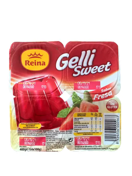 GELATINA FRESA 4 UDX100 GR. GELLI