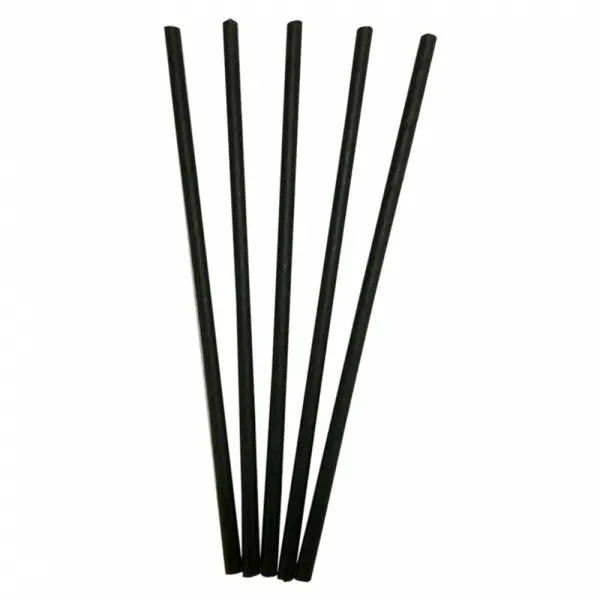 PAJITAS DE PAPEL NEGRO 20 CM (250 UDS)