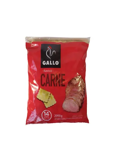 #RAVIOLIS CARNE GALLO 2 KG * 4UDS