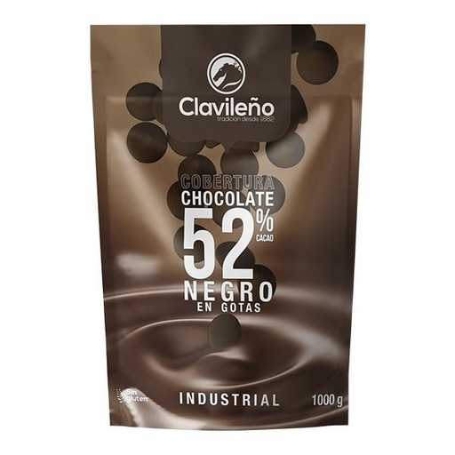 [214] COBERTURA CHOCOLATE NEGRO 52% "CLAVILEÑO" 1 KG.