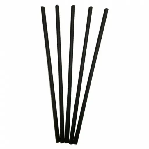 [PR/05647] PAJITAS DE PAPEL NEGRO 20 CM (250 UDS)