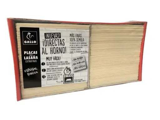 [364] PLACAS LASAÑA DIRECTAS AL HORNO (300 UDS.- 4,2 KG.)